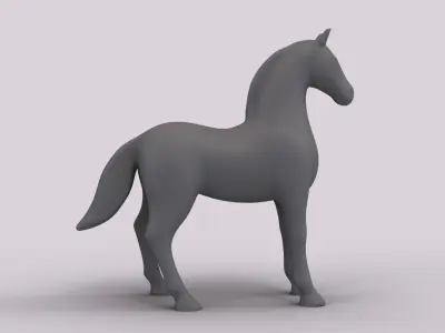 Elegant Horse Sculpture 3D print model