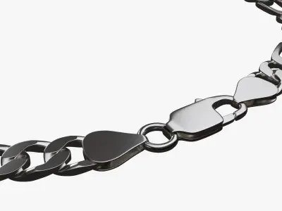 Locked chain necklace 3D model