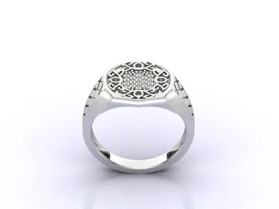 Print Ready STL 3DM  Gents Rings Diamond Men Ring  3D print model 151