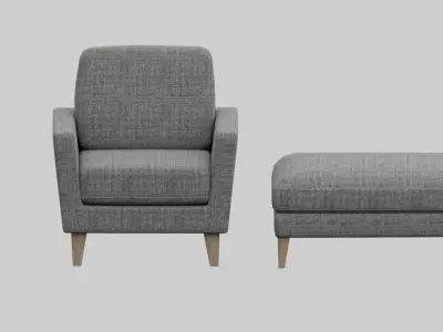 Furniture Set-02 Low-poly 3D model