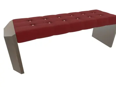 Modern Sofa Bench 3D Model AR VR Low-poly 3D model