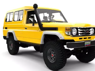 LAND CRUISER 97 CHASIS LARGO  Low-poly 3D model