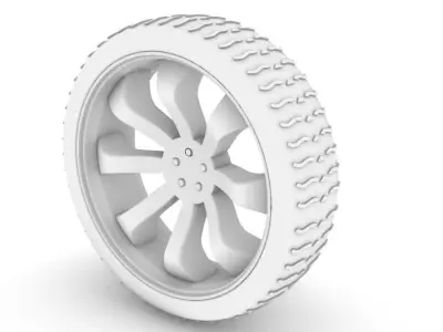 wheel and tire 3D model