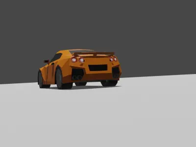 Nissan GT-R R35 Low-poly 3D model