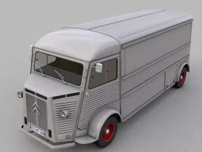 CITROEN H TYPE FOURGON RALLONGE 1964 3D model
