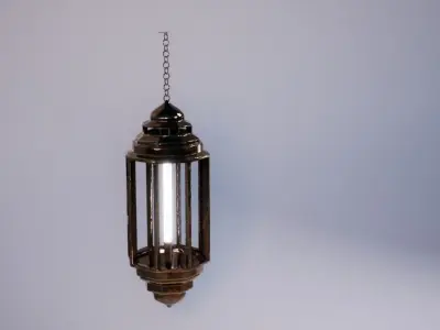 Bronze Lantern - UE Free low-poly 3D model