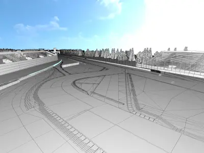 F1 Italy Track Low-poly 3D model