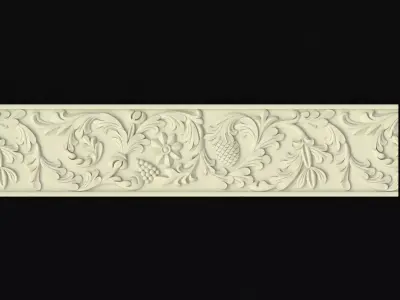 Central decor ornament for furniture 3D model 399