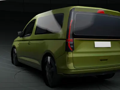 Volkswagen Caddy Low-poly 3D model