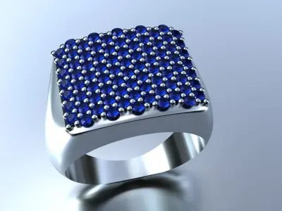 Wide Diamond Band Size 10 Gold Silver Platinum Luxury Jewelry 3D print model