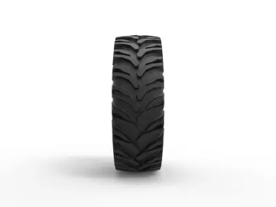 Tractor tire Scale 1 to 25 3D print model