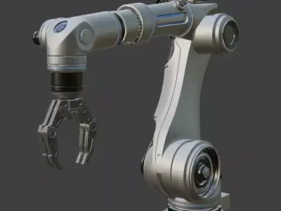 Industrial Robotic Arm 3D Model 3D model