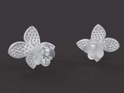 Flower Earrings 55063 3D print model