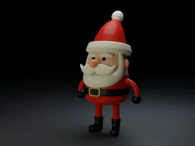 Low Poly Santa Claus Free low-poly 3D model