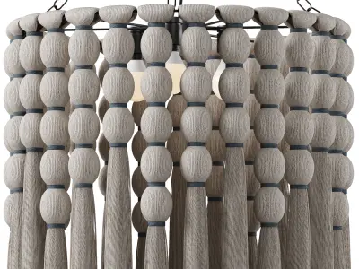 Boho Macrame Pendant Light 3D model