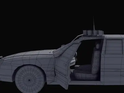 Police Patrol Car Low-poly 3D model
