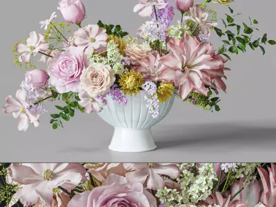 Flower Set 032 Centerpiece 3D model