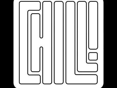Chill Neon Sign 3D model