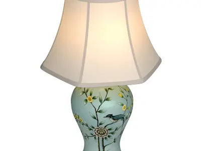 Modern European Style Ceramic Nightstand Bedside Table Lamps 3D model