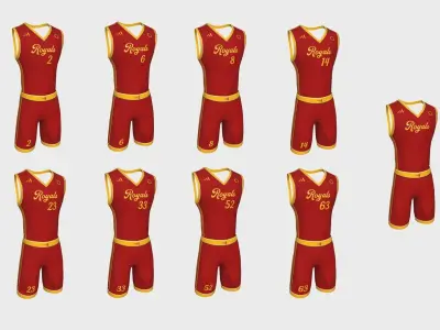 Basketball Fantasy Team Royals - Character Design Low-poly 3D model