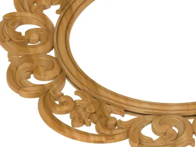 Carved picture frame STL 3D model 53