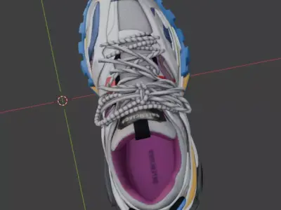 Multicolored Balenciaga Runner 3D model