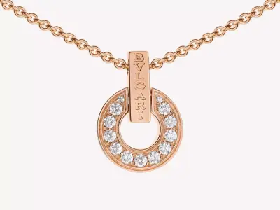 BULGARI - BVLGARI BVLGARI - NECKLACE - HOLE WITH DIAMONDS 3D print model