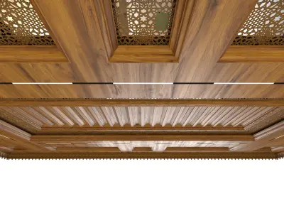 Wooden Ceiling In Oriental Style 5x8 3D model