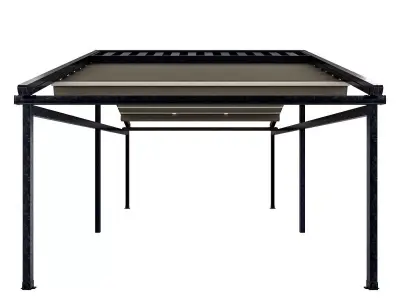 Motorized Pergola 5a damaged painted steel 3D model