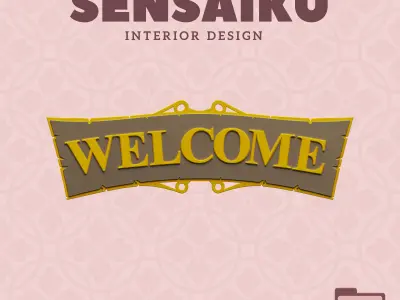 Pirate Marine Welcome Door Sign 3D Print File for DIY Home Decor 3D print model