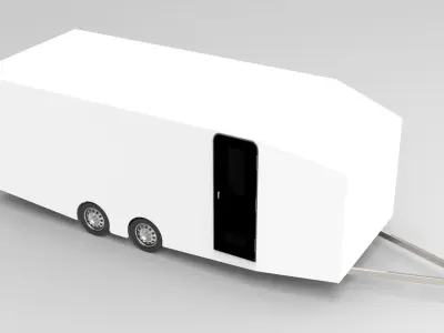 6 Meter Enclosed Race Car Trailer 3D model