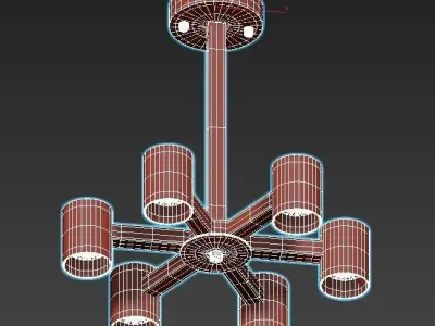 malmo chandelier with four legs 3D model