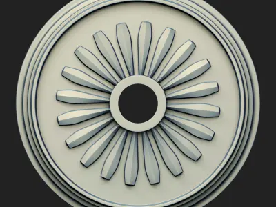 20 Rosette Ceiling Base Mesh Vol 1 Low-poly 3D model