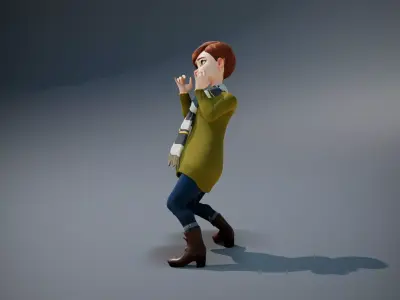 Librarian Character Style model pack Low-poly 3D model