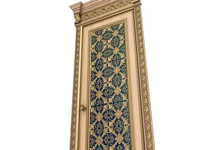 Carved Door Classic 01202 Wood Low-poly 3D model