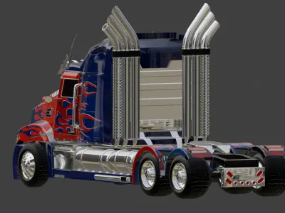 TF4 Age of Extinction Knight Optimus Prime Truck 3D model