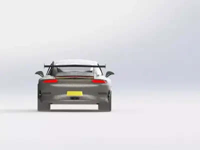 Porsche 911 Car 3D STEP IGES STL SolidWorks OBJ Blender Low-poly 3D model