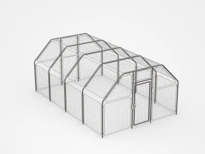 Industrial Safety Cage With Lock 3D model