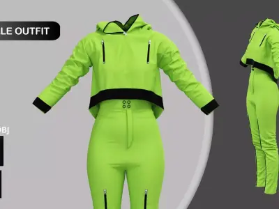 Sport Outfit Marvelous Designer 3D model
