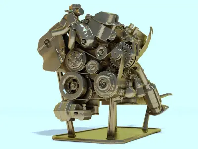 car Engine for 3Dprint 3D print model