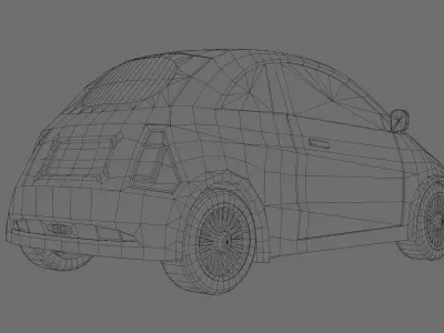 low poly supermini Low-poly 3D model