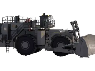 Wheel mining buldozer 3D model