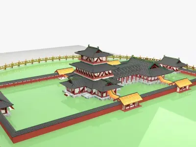 Chinese ancient house  3D model 42