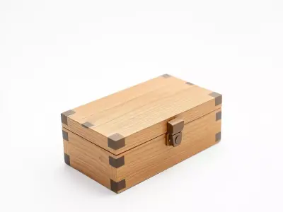 Wooden Treasure Box Model Pack Low-poly 3D model