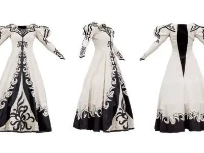 Deco Dress Low-poly 3D model