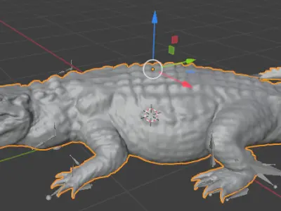 Realistic Crocodile - Alligator 3D model