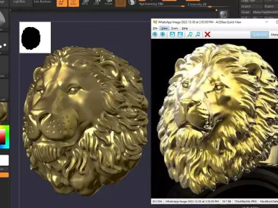lion 05 3D print model