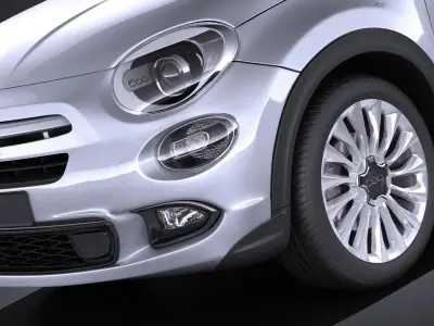 Fiat 500X 2015 VRAY 3D model