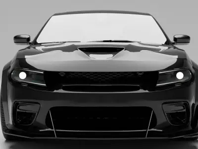 Dodge Charger with interior 3D model