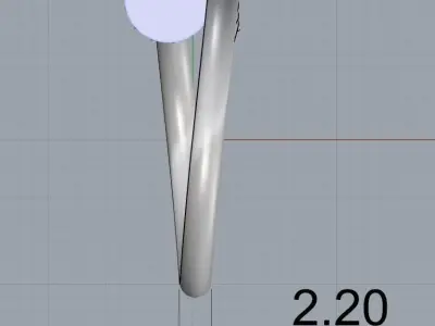 Ring Juste un Clou Us 7 3D print model